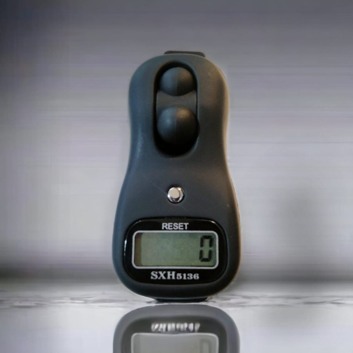 Premium digital tasbeeh counters in sleek black with metal button